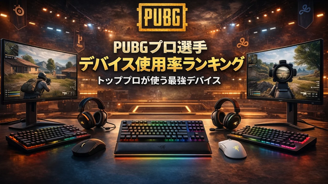 【2026年最新統計】PUBGプロ選手のデバイス使用率ランキング
